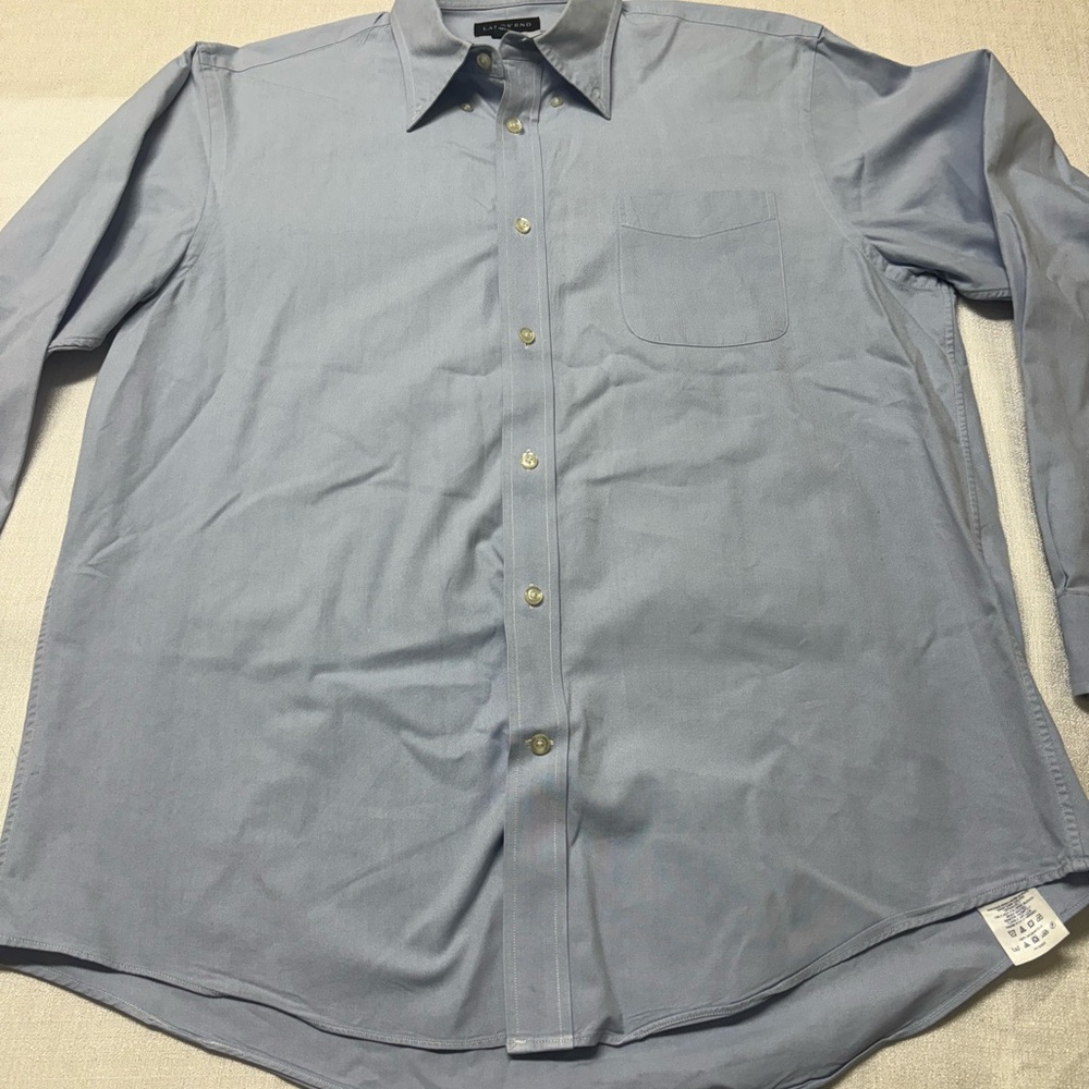Lands' End Men's Sky Blue long-sleeved shirt